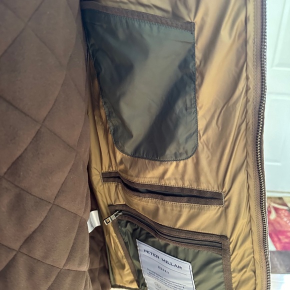 Peter Millar Essex Quilted Travel Vest Khaki Color Size Medium - Picture 7 of 9